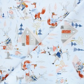 Dear Stella cotton fabric Wild winter - baby blue Wild winter x 10cm