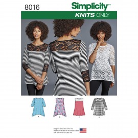 Patron T-shirt Femme - Simplicity n°S8016