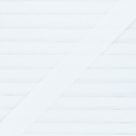 25 mm Tubular ribbon - white x 1m