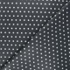 Small dots Coated Cotton Fabric - white/anthracite background x 10cm