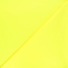 Glossy polyester fabric - neon yellow x 10cm