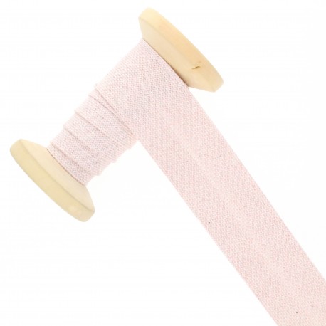 30 mm Lurex Bias Binding Roll - Pink Natura