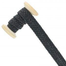 23 mm braided trimmings roll - Black