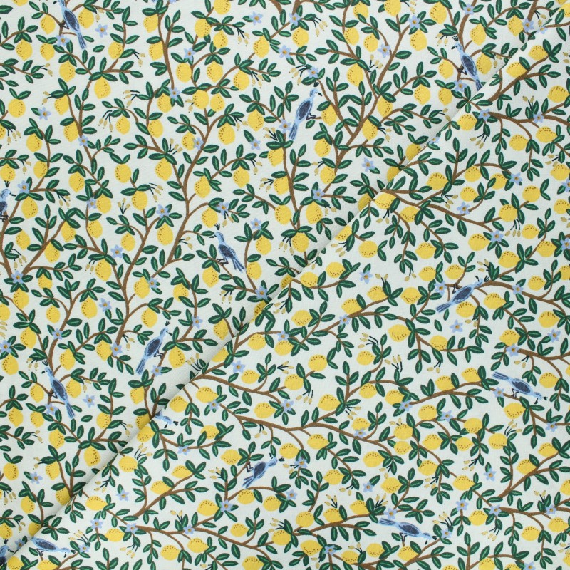 Tissu coton Rifle Paper Co. Camont Lemon Grove écru MPM