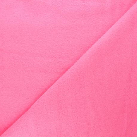 Tissu polaire uni Lya - rose x 10cm