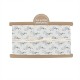 Cretonne cotton Fabric - white/silver Star flamingo x 10cm