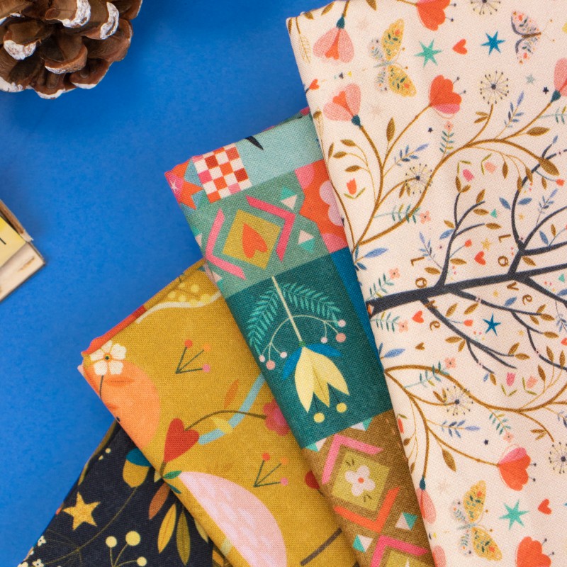 Tissu coton Dashwood Studio Tree Of Life Arbre fleuri MPM