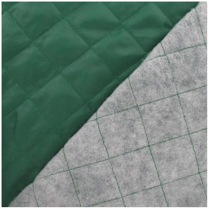 Quilted Lining Fabric Meadow Green x 10cm Ma Petite Mercerie