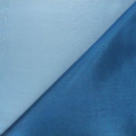 Tissu Organza - pétrole x 50cm