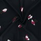Tissu sergé de viscose Eglantine et Zoé Fago - noir x 10 cm