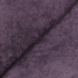 Tissu jersey velours Babeth - prune x 10cm