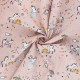 Tissu popeline de coton Poppy Sweet unicorns - pêche x 10cm