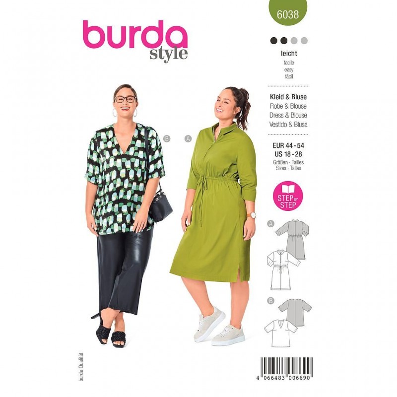 Patron blouse Femme grande taille Burda n°5965 Ma Petite Mercerie