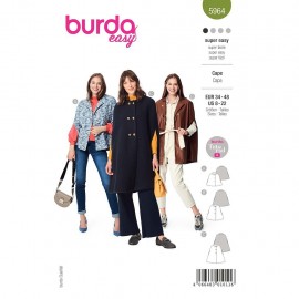 Patron cape femme - Burda n°5964