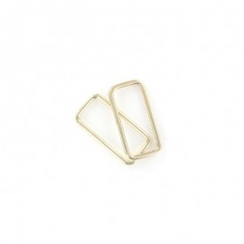 Not-joined metal rectangle buckle - gold