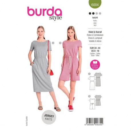 Patron robe/combinaison femme - Burda n°6004