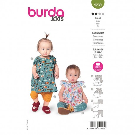 Patron ensemble blouse pantalon bébé - Burda n°9239