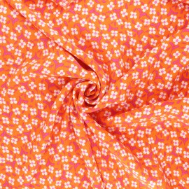 Tissu crêpe de viscose Séléna - orange x 10cm