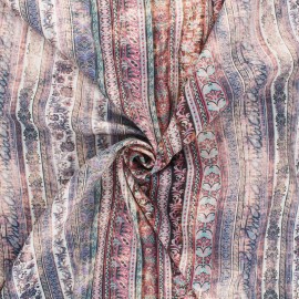 Tissu viscose Néo vintage - multicolore x 10cm