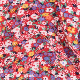 Tissu crêpe de viscose Freesia - rouge x 10cm