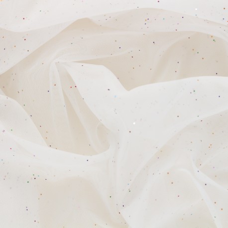 Chemin De Table Blanc En Tulle Pailleté 29 Cm X 5 Mètres - Maison