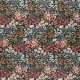 Coupon tissu popeline de coton Poppy Flowers H - noir (100 cm x 145 cm)
