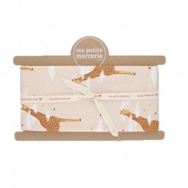 Coupon tissu coton cretonne Zefira - pêche (50 cm x 145 cm)