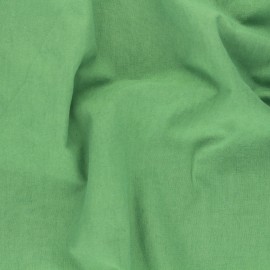 Tissu popeline de coton lavé Fibre mood - vert mousse x 10cm