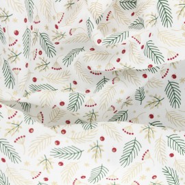 Tissu popeline de coton Épicéa x 10cm