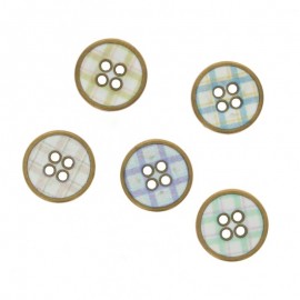 ♥ Lot Metal button tile (sachet de 24 boutons) - multi ♥