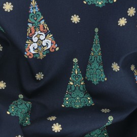 Tissu popeline de coton Mon beau sapin x 10cm