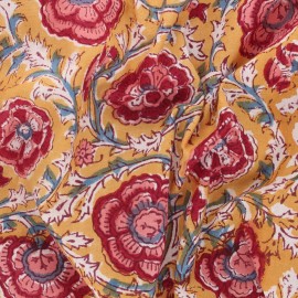 Tissu indien Asansol - jaune x 10 cm