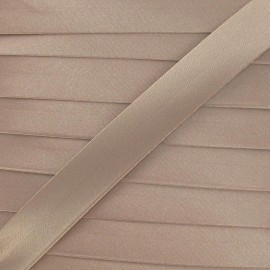 Biais satin beige 20 mm