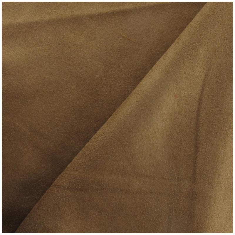 Faux suede fabric brown Solveig