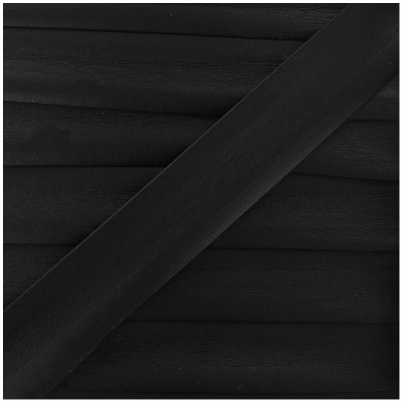 Imitation leather bias binding, 25 mm black Ma Petite Mercerie