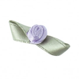 Butterfly Ribbon Flower to glue/to sew - mauve