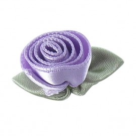 Rose Ribbon Flower to glue/to sew - mauve