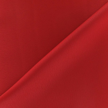 Crepe with satin reverse side Fabric - red x 10cm