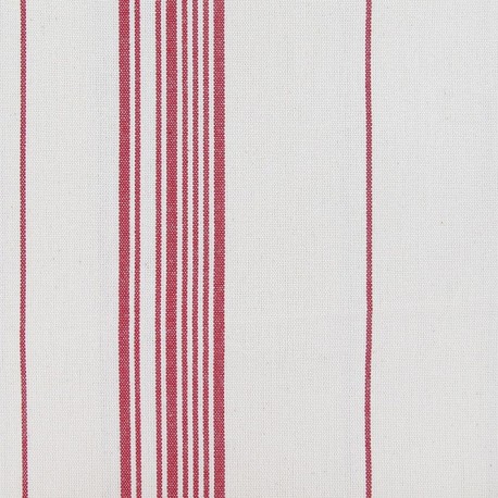 Cotton Canvas Fabric - Stripes Red x 10cm