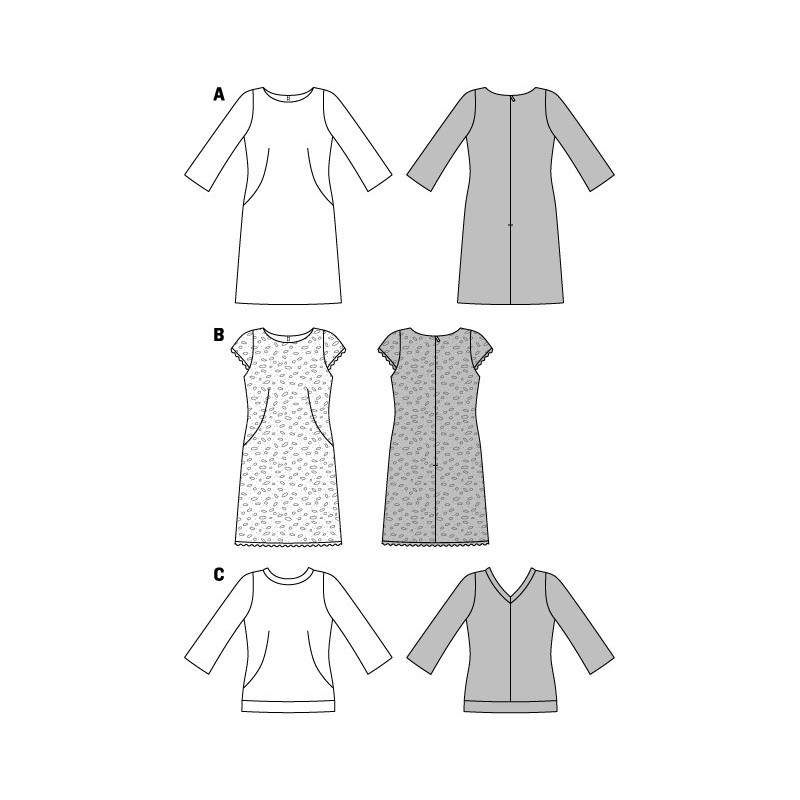 Patron Femme Robe & Tshirt Burda n°7031