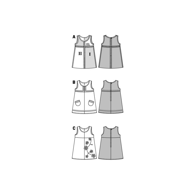Patron Burda Patron Robe Chasuble Burda n°9675 patron de couture Ma Petite Mercerie