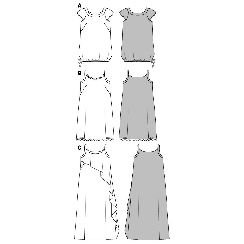 Patron Femme Tshirt & Robe Burda n°6949