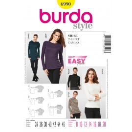 Patron Femme T-shirt Burda n°6990