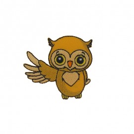 ♥ Mimi Owl iron-on applique - yellow ♥