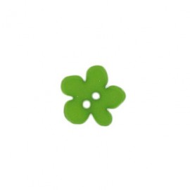 Bouton polyester aspect nacré Fleur vert