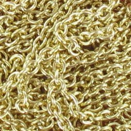 Chaine à maillons 3-4 mm métal doré