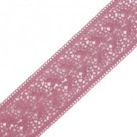 Guipure lace, Foliage Frieze 67mm x 50cm - old rose