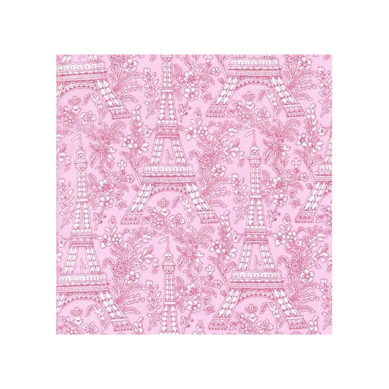 Fabric Eiffel Tower Pink x 10cm Ma Petite Mercerie