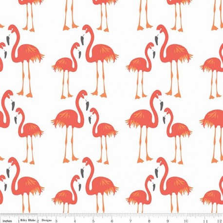 Fabric Lula Flamingo orange x 30cm