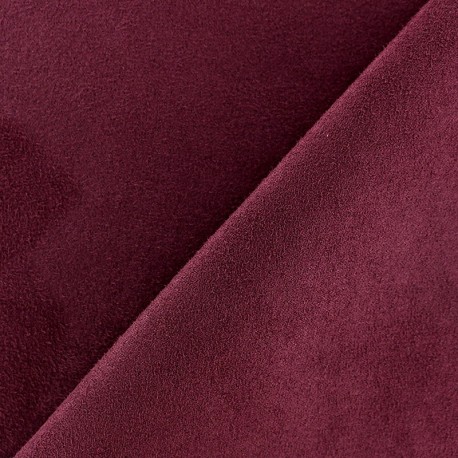 Suede Fabric - Volige Dark Red x 10cm
